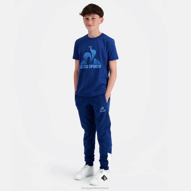 kleding LDBJ412 kinderen Le Coq Sportif broek blauw