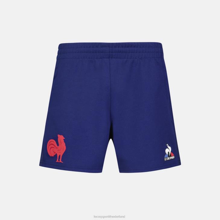 kleding LDBJ413 kinderen Le Coq Sportif replica kort - xv de france blauw