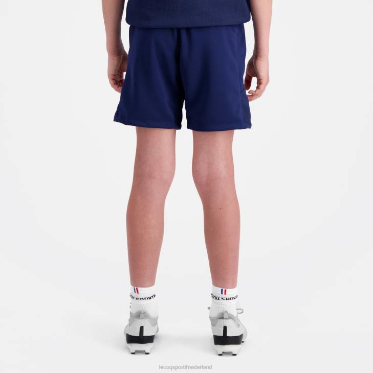 kleding LDBJ413 kinderen Le Coq Sportif replica kort - xv de france blauw