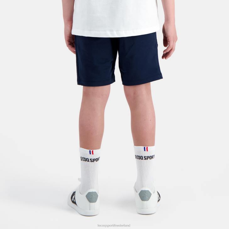 kleding LDBJ415 kinderen Le Coq Sportif korte broek blauw