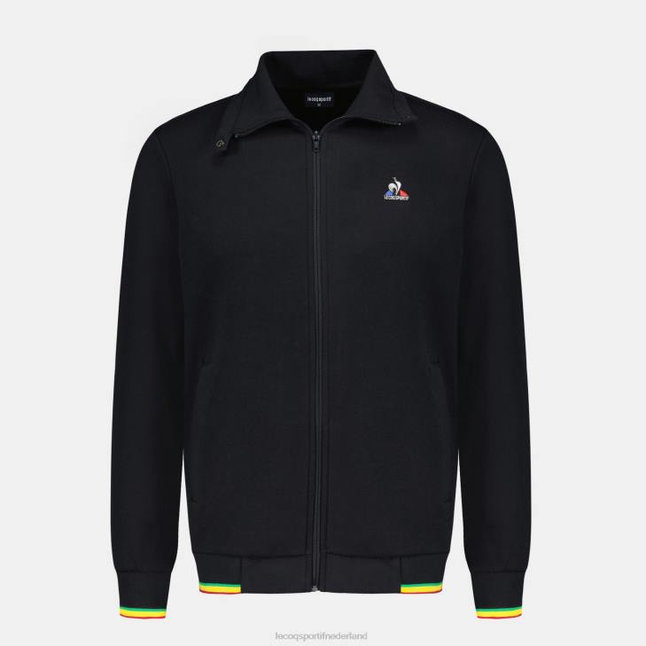 kleding LDBJ432 Heren Le Coq Sportif sweatshirt met ritssluiting zwart