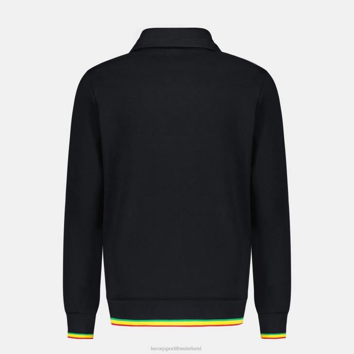 kleding LDBJ432 Heren Le Coq Sportif sweatshirt met ritssluiting zwart