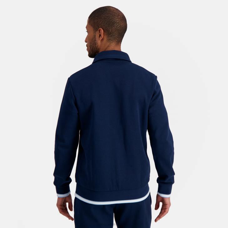 kleding LDBJ433 Heren Le Coq Sportif sweatshirt met rits blauw
