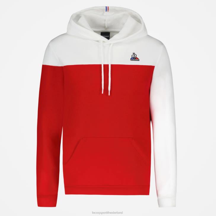 kleding LDBJ435 Heren Le Coq Sportif sweatshirt met capuchon rood