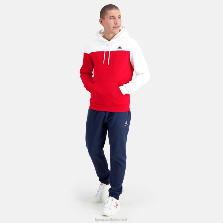 kleding LDBJ435 Heren Le Coq Sportif sweatshirt met capuchon rood