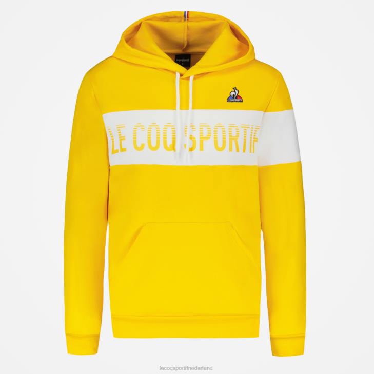 kleding LDBJ438 Heren Le Coq Sportif sweatshirt met capuchon geel