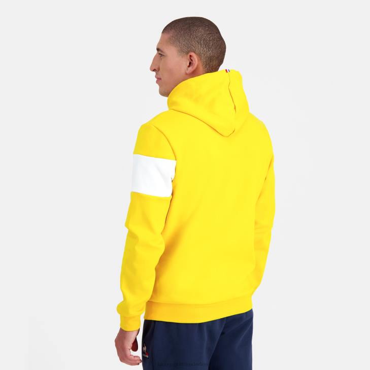 kleding LDBJ438 Heren Le Coq Sportif sweatshirt met capuchon geel