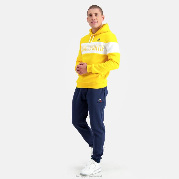 kleding LDBJ438 Heren Le Coq Sportif sweatshirt met capuchon geel