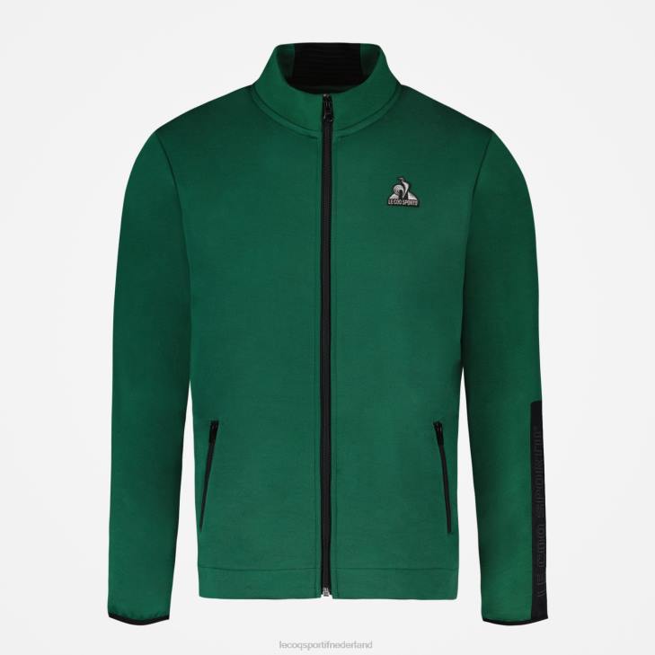 kleding LDBJ439 Heren Le Coq Sportif sweatshirt met rits groen