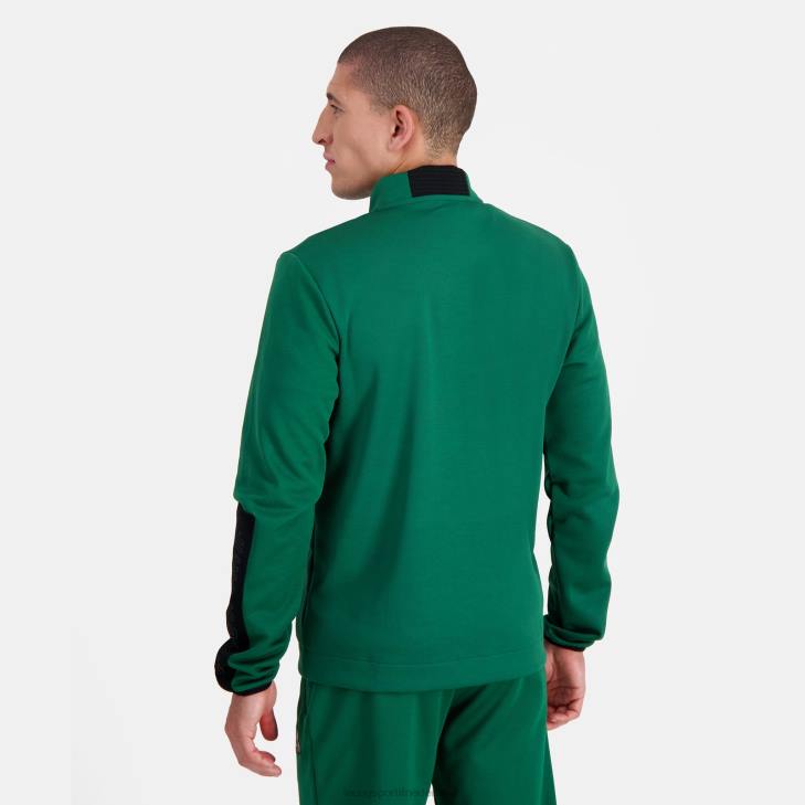 kleding LDBJ439 Heren Le Coq Sportif sweatshirt met rits groen
