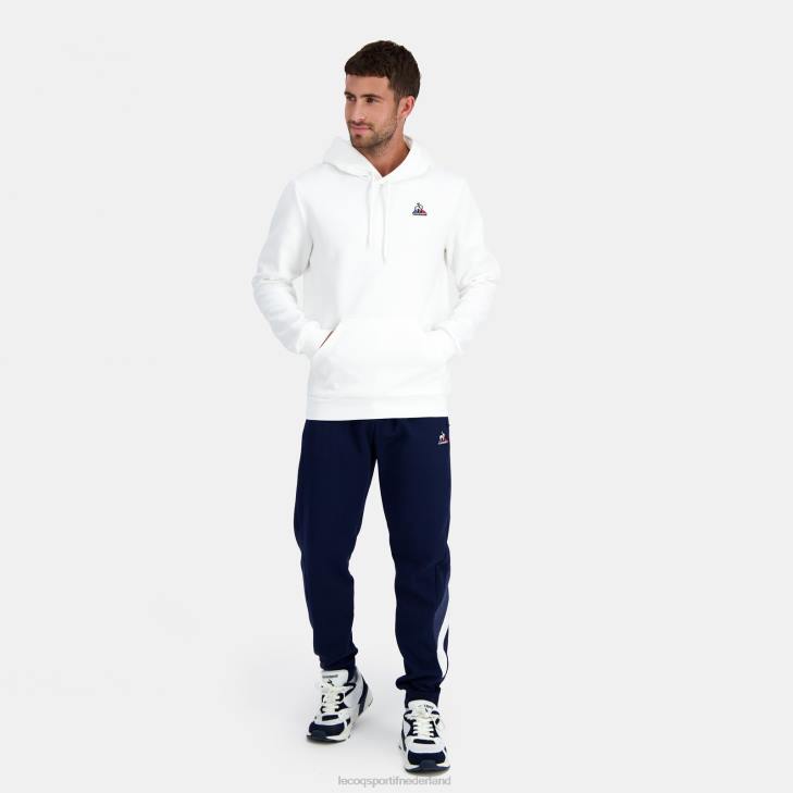 kleding LDBJ441 Heren Le Coq Sportif sweatshirt met capuchon wit