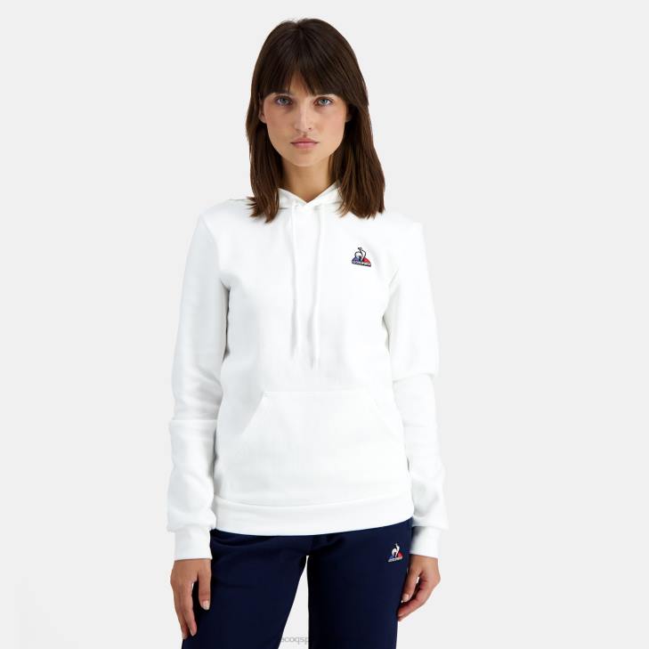 kleding LDBJ441 Heren Le Coq Sportif sweatshirt met capuchon wit