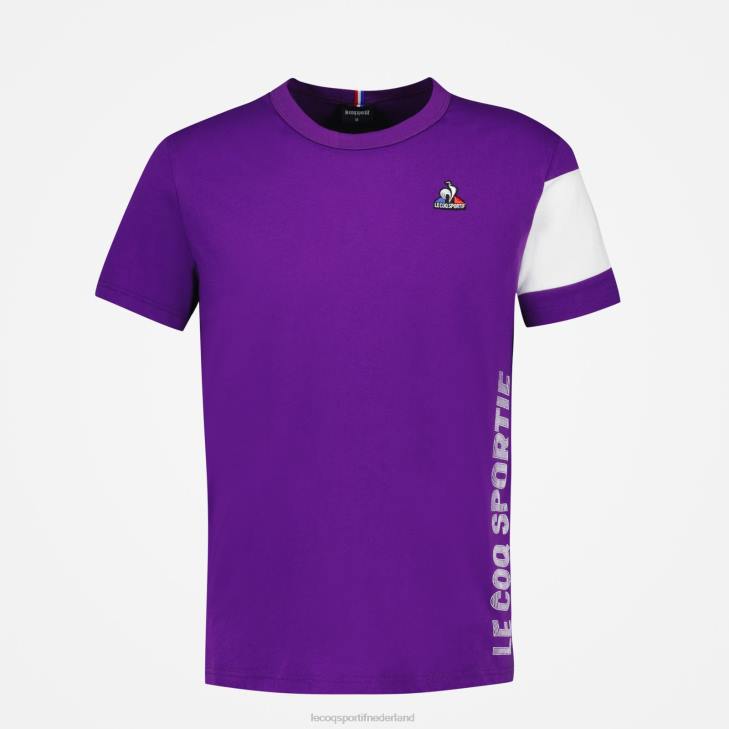 kleding LDBJ444 Heren Le Coq Sportif t-shirt paars