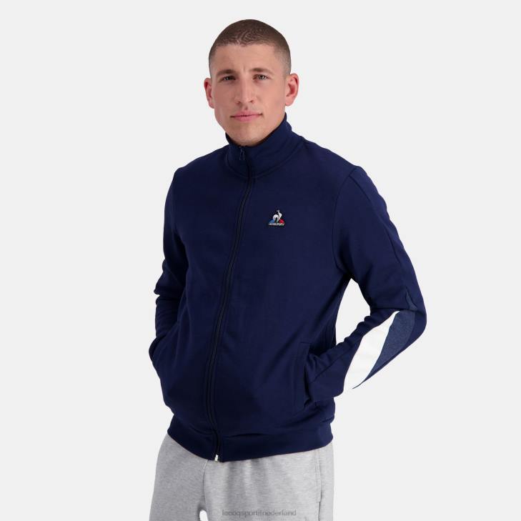 kleding LDBJ445 Heren Le Coq Sportif sweatshirt met rits blauw