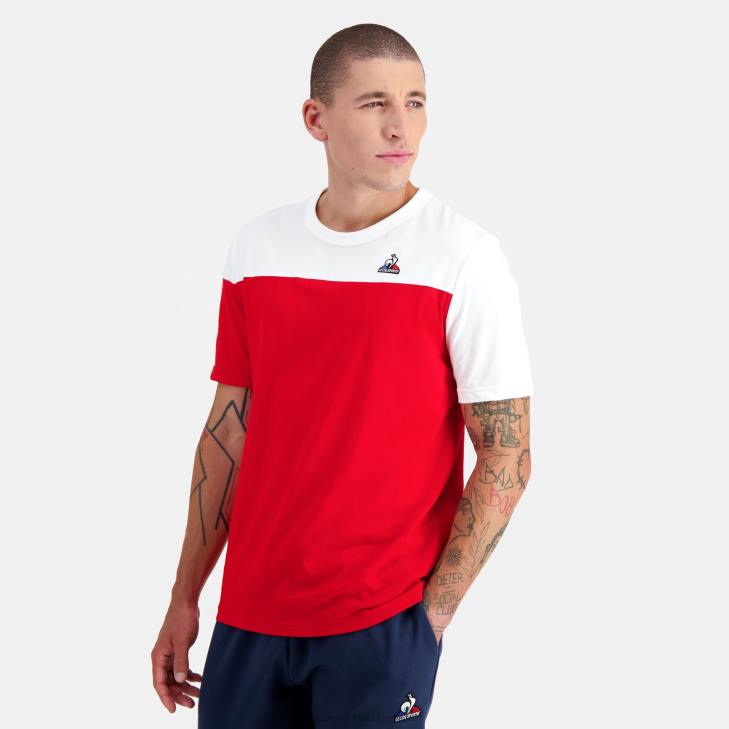 kleding LDBJ446 Heren Le Coq Sportif t-shirt rood