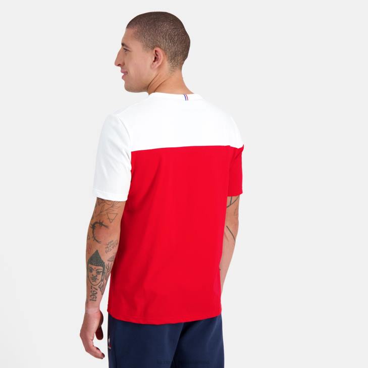 kleding LDBJ446 Heren Le Coq Sportif t-shirt rood