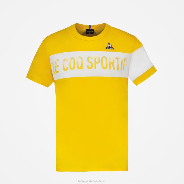 kleding LDBJ449 Heren Le Coq Sportif t-shirt geel