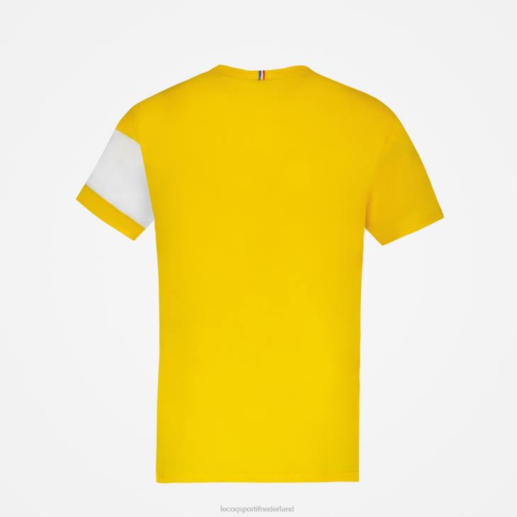 kleding LDBJ449 Heren Le Coq Sportif t-shirt geel