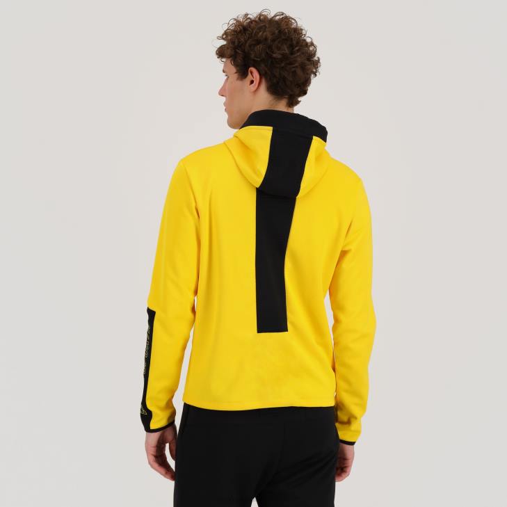 kleding LDBJ451 Heren Le Coq Sportif sweatshirt met capuchon geel