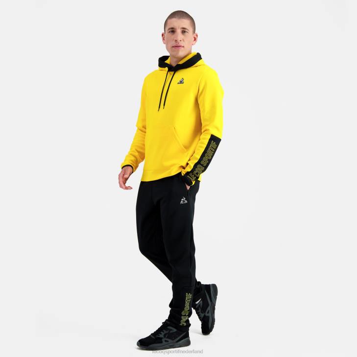 kleding LDBJ451 Heren Le Coq Sportif sweatshirt met capuchon geel