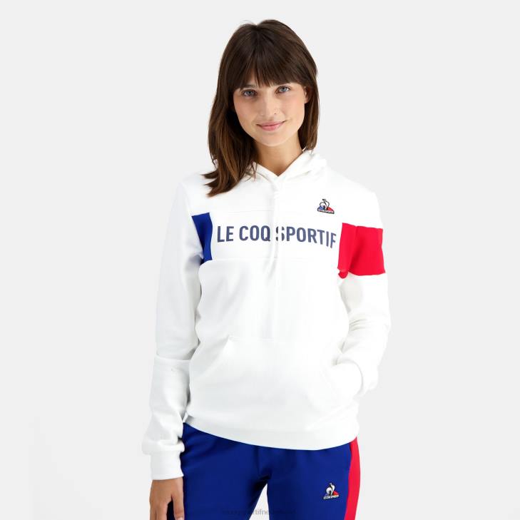 kleding LDBJ454 Heren Le Coq Sportif sweatshirt met capuchon wit