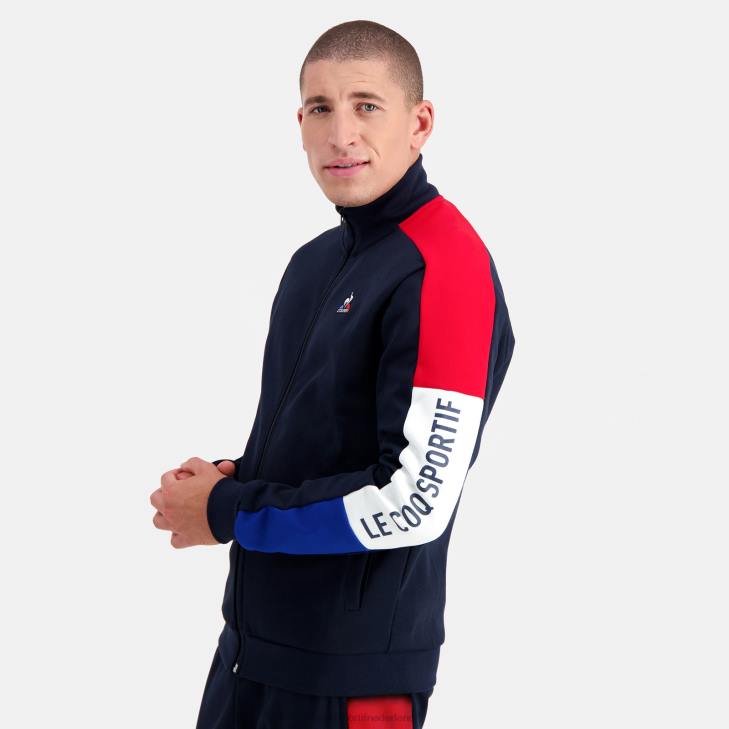 kleding LDBJ455 Heren Le Coq Sportif sweatshirt met rits blauw