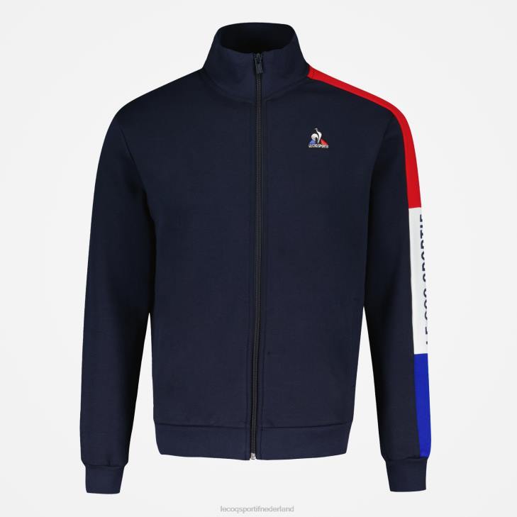 kleding LDBJ455 Heren Le Coq Sportif sweatshirt met rits blauw
