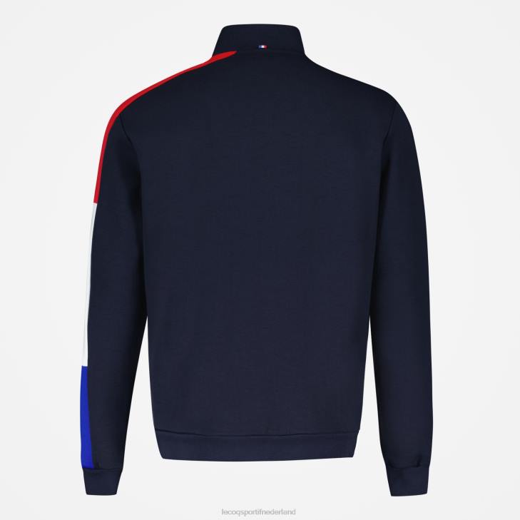 kleding LDBJ455 Heren Le Coq Sportif sweatshirt met rits blauw