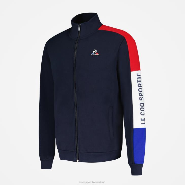 kleding LDBJ455 Heren Le Coq Sportif sweatshirt met rits blauw