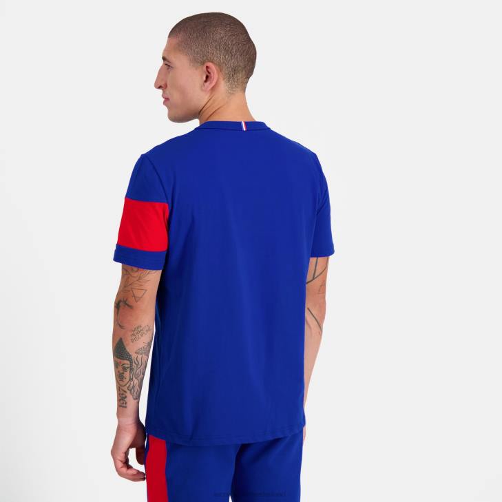 kleding LDBJ457 Heren Le Coq Sportif t-shirtje blauw