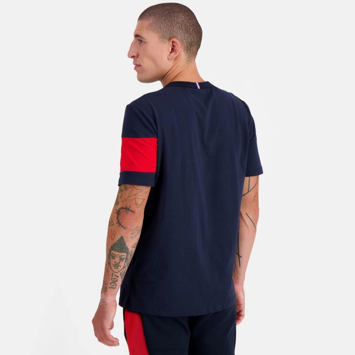 kleding LDBJ458 Heren Le Coq Sportif t-shirtje blauw