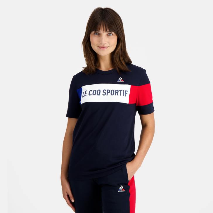 kleding LDBJ458 Heren Le Coq Sportif t-shirtje blauw