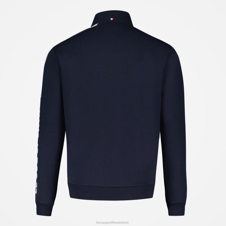 kleding LDBJ459 Heren Le Coq Sportif sweatshirt met rits blauw