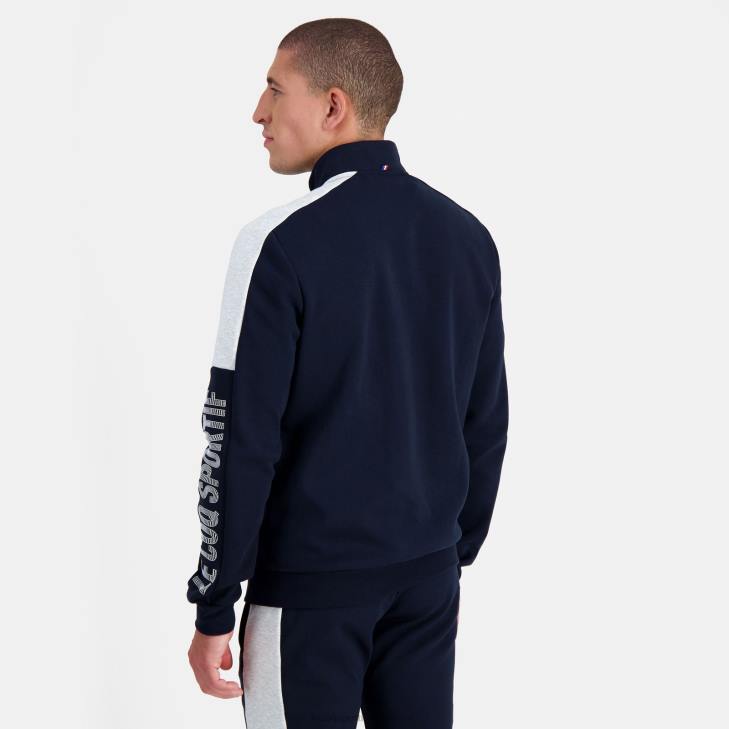 kleding LDBJ459 Heren Le Coq Sportif sweatshirt met rits blauw