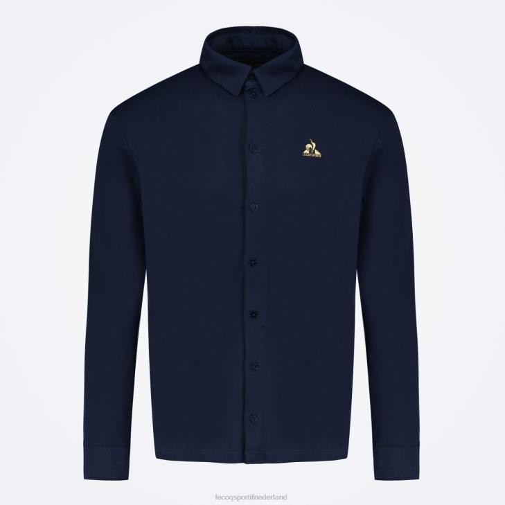 kleding LDBJ460 Heren Le Coq Sportif overhemd blauw