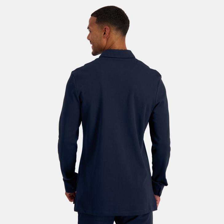 kleding LDBJ460 Heren Le Coq Sportif overhemd blauw