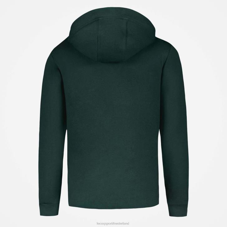 kleding LDBJ462 Heren Le Coq Sportif sweatshirt met capuchon en ritssluiting groen