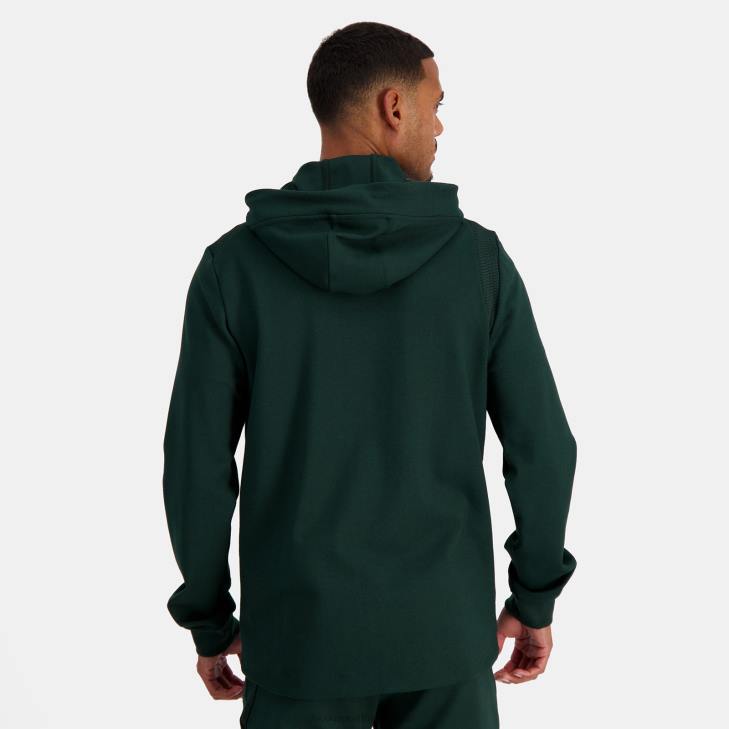 kleding LDBJ462 Heren Le Coq Sportif sweatshirt met capuchon en ritssluiting groen