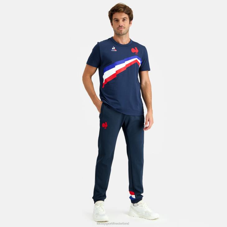 kleding LDBJ471 Heren Le Coq Sportif t-shirtje blauw