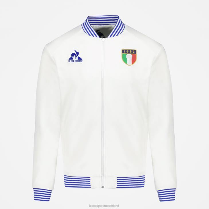 kleding LDBJ472 Heren Le Coq Sportif sweatshirt met ritssluiting wit