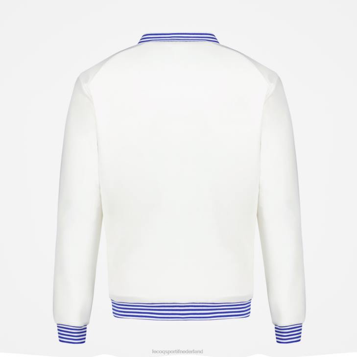 kleding LDBJ472 Heren Le Coq Sportif sweatshirt met ritssluiting wit