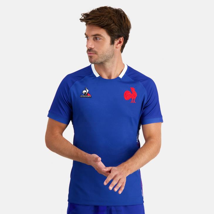 kleding LDBJ475 Heren Le Coq Sportif replica jersey rugby 7 - equipe de france blauw