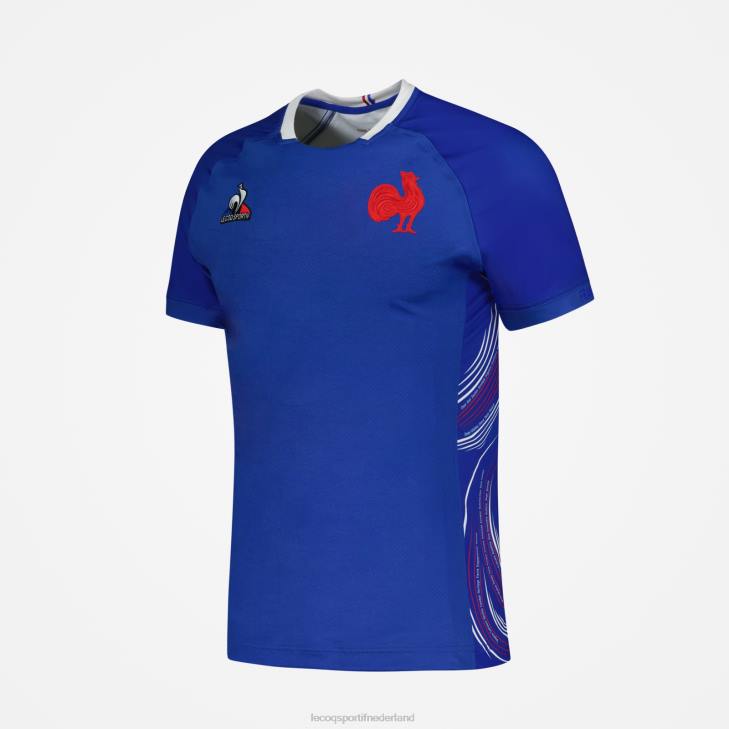 kleding LDBJ475 Heren Le Coq Sportif replica jersey rugby 7 - equipe de france blauw