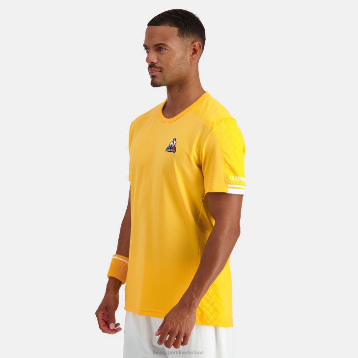 kleding LDBJ478 Heren Le Coq Sportif t-shirtje oranje
