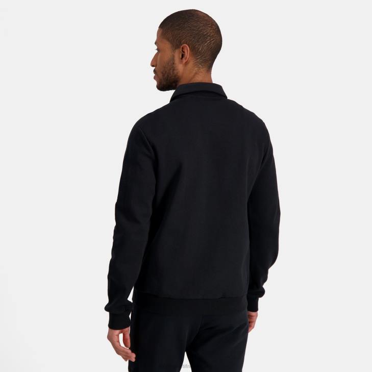 kleding LDBJ489 Heren Le Coq Sportif sweatshirt met ritssluiting zwart