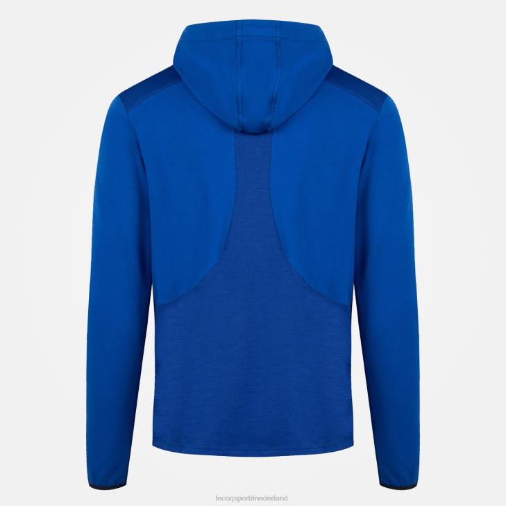 kleding LDBJ491 Heren Le Coq Sportif sweatshirt met capuchon blauw
