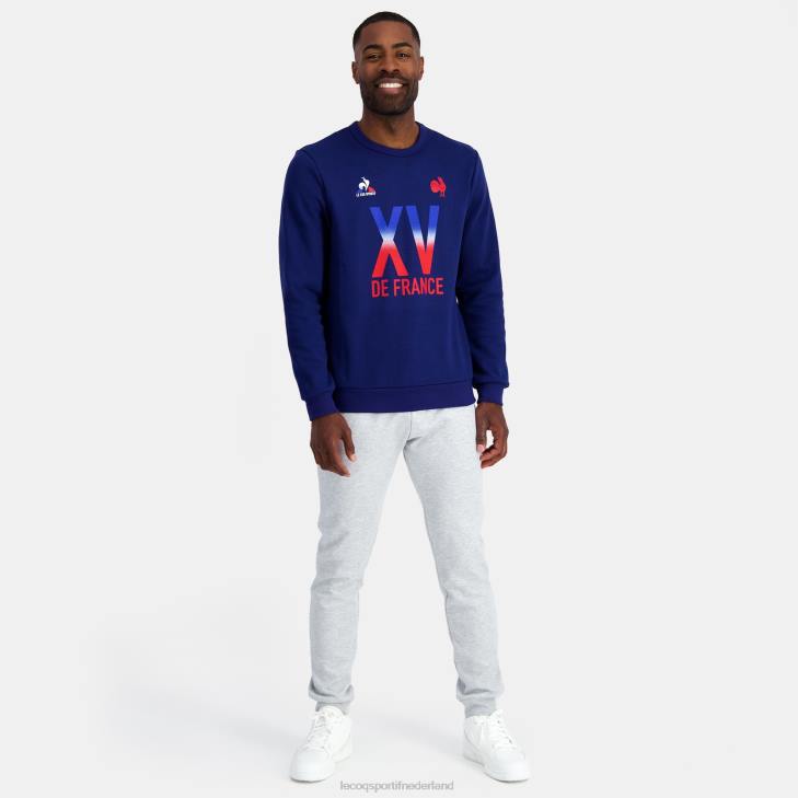 kleding LDBJ5 Heren Le Coq Sportif sweatshirt - xv de france blauw