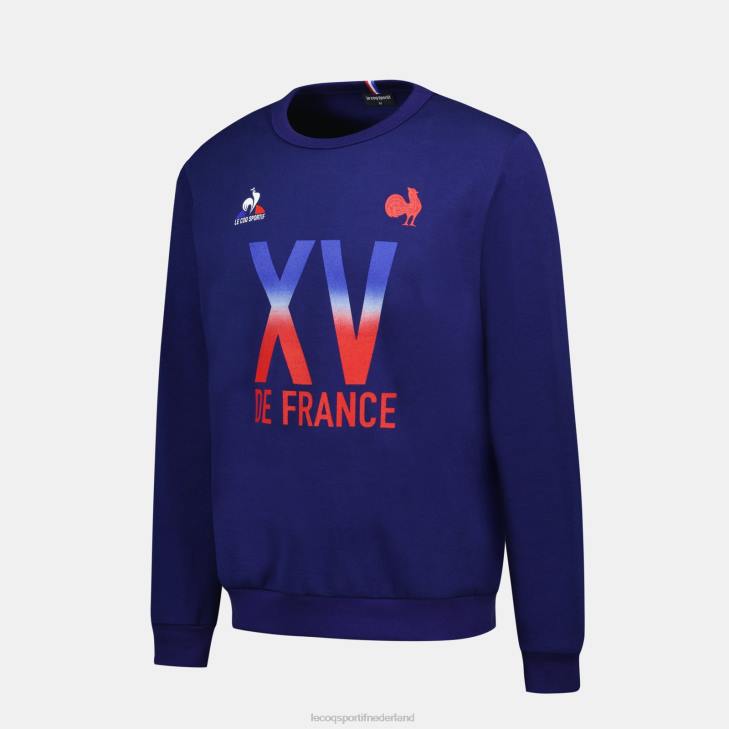 kleding LDBJ5 Heren Le Coq Sportif sweatshirt - xv de france blauw