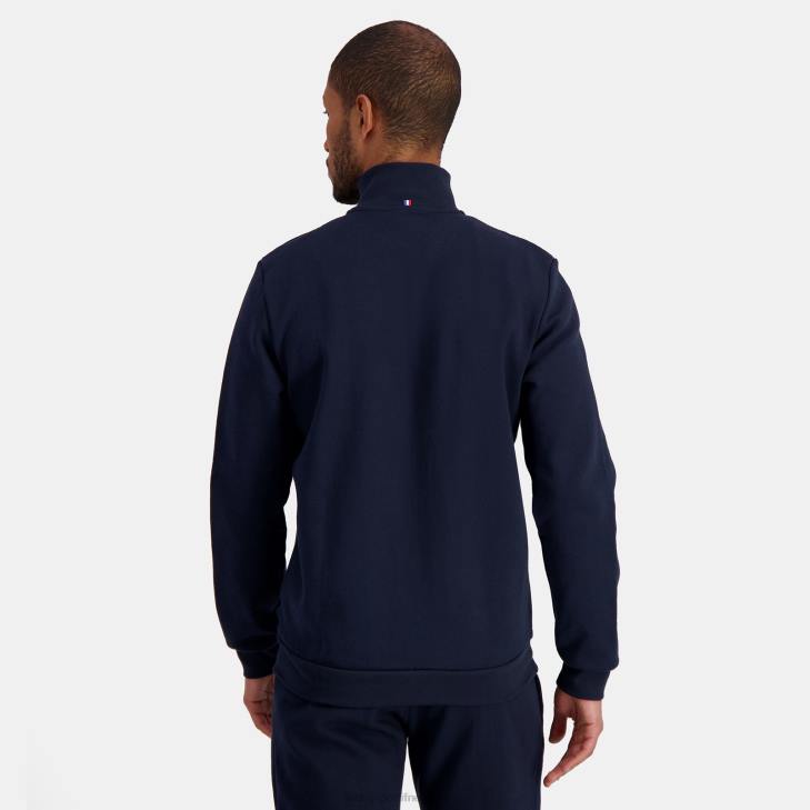 kleding LDBJ50 Heren Le Coq Sportif sweatshirt met rits blauw