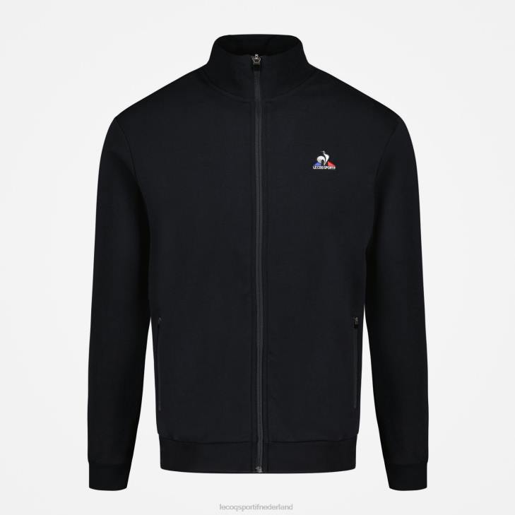 kleding LDBJ51 Heren Le Coq Sportif sweatshirt met ritssluiting zwart